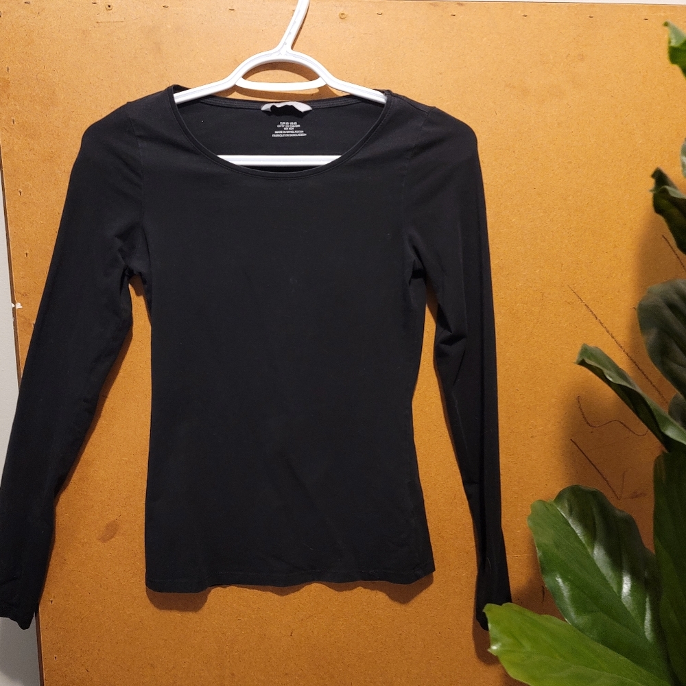 Black long sleeve top